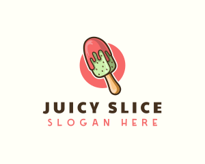 Ice Cream Popsicle Watermelon logo design