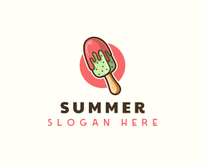 Ice Cream Popsicle Watermelon logo design