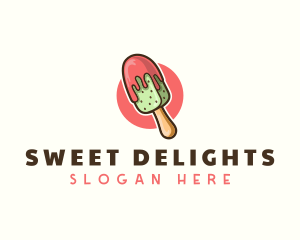 Ice Cream Popsicle Watermelon logo design