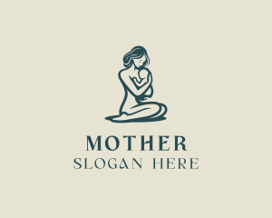 Mother Baby Breastfeeding logo design