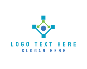 Network - Human Network Technology logo design