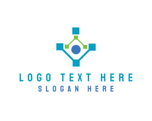 Telecommunication - Human Network Technology logo design