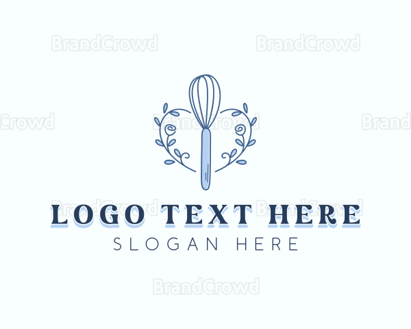 Floral Baking Whisk Logo