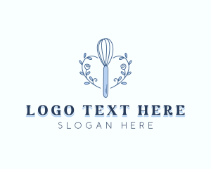 Floral Baking Whisk Logo