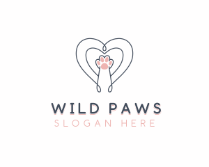 Cat Paw Veterinary logo design