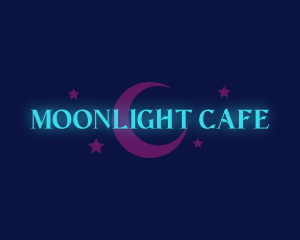 Neon Moon Night  logo design