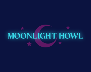 Neon Moon Night  logo design