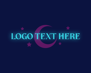 Night - Neon Moon Night logo design