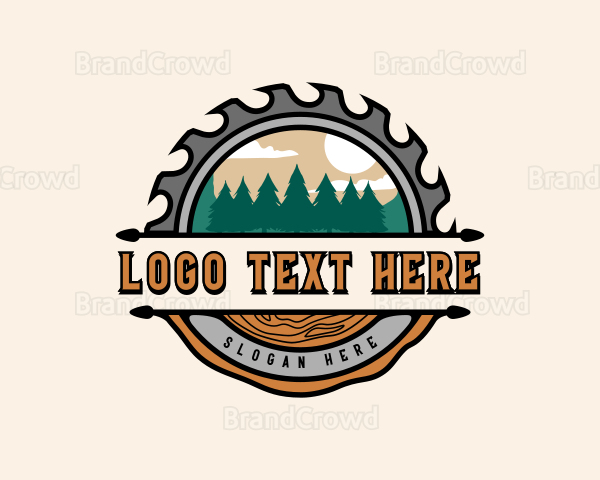 Forest Woodwork Logging Logo