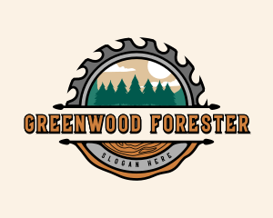 Forest Woodwork Logging logo design