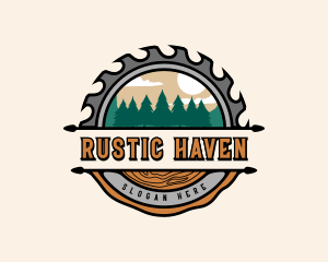 Forest Woodwork Logging logo design