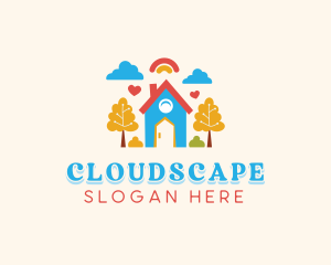 Clouds - Kids Preschool Kindergarten logo design