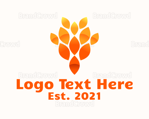 Modern Leaf Pattern Logo