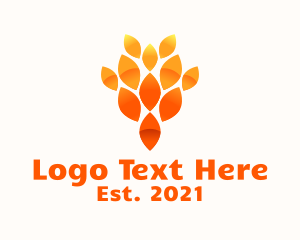 Fall Season - Modern Leaf Pattern logo design