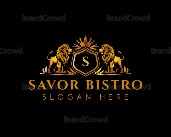 Luxury Lion Crown Logo