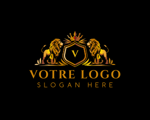 Aristocrat - Luxury Lion Crown logo design