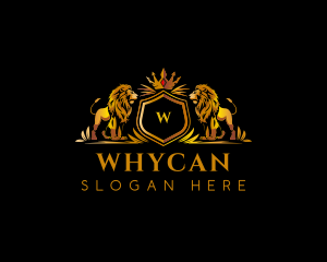Wine - Luxury Lion Crown logo design