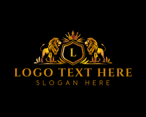 Lion - Luxury Lion Crown logo design