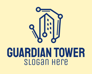 Skyscraper Tower Property logo design