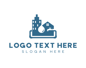 Faucet - Building House Pipe Plumbing logo design