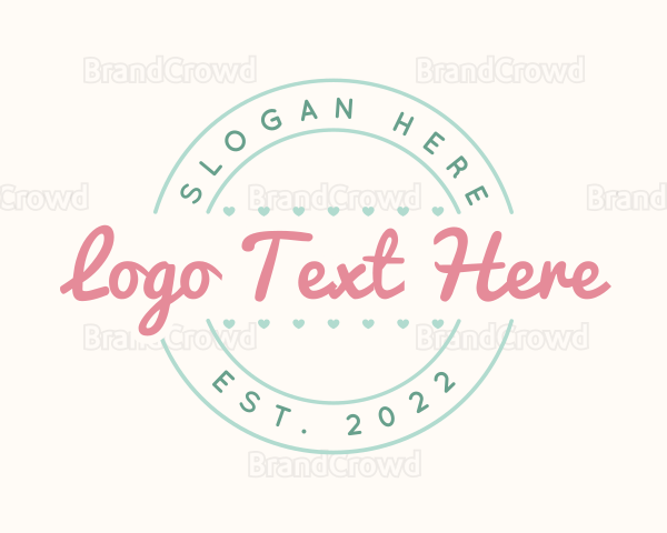 Girly Script Badge Logo