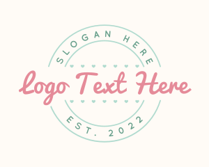 Handwriting - Girly Script Badge logo design