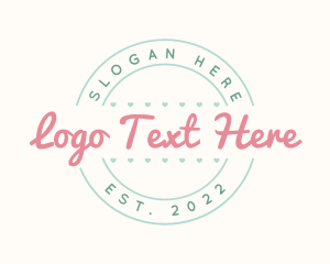 Girly Script Badge Logo