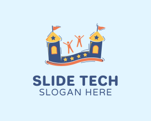 Slide - Bounce Castle Playground logo design