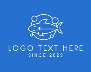 Fish - Minimalist Aquatic Shark logo design