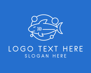 Minimalist Aquatic Shark  Logo