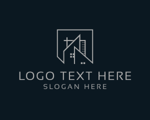 Technical Drawing - House Construction Architect logo design