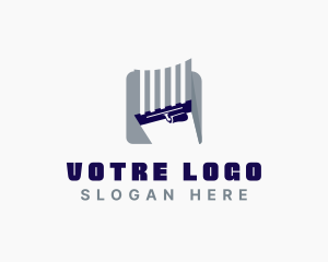 Trowel Plastering Tool Logo