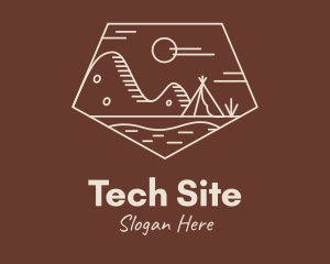 Site - Mountain Camping Campsite logo design