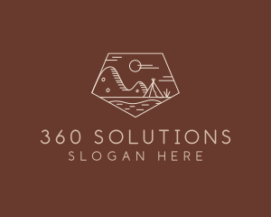 Mountain Camping Campsite logo design