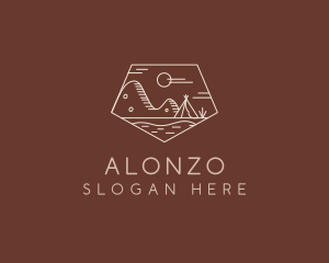 Mountain Camping Campsite logo design