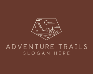 Mountain Camping Campsite logo design