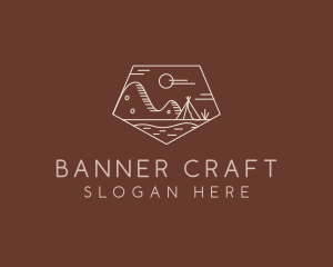 Mountain Camping Campsite logo design