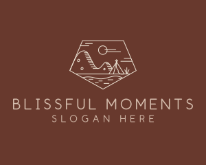 Mountain Camping Campsite logo design