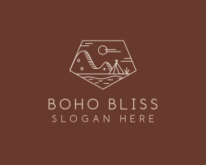 Mountain Camping Campsite logo design