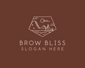 Mountain Camping Campsite logo design