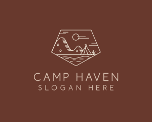 Mountain Camping Campsite logo design