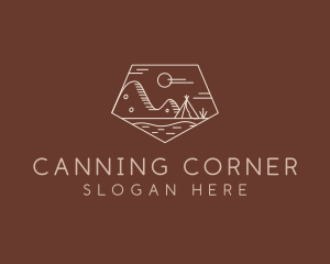 Mountain Camping Campsite logo design