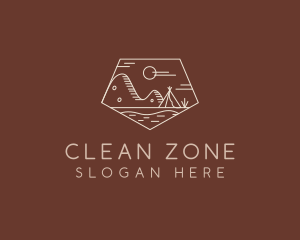 Mountain Camping Campsite logo design