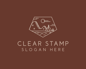 Mountain Camping Campsite logo design