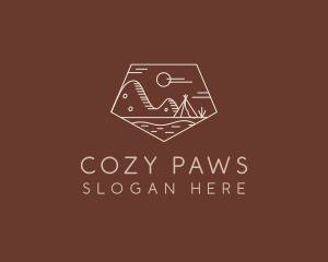 Mountain Camping Campsite logo design