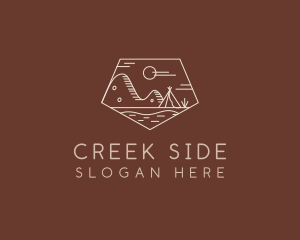 Mountain Camping Campsite logo design