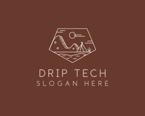 Mountain Camping Campsite logo design