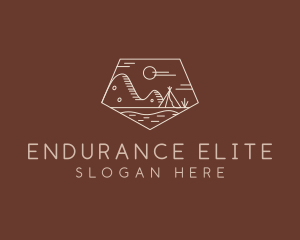 Mountain Camping Campsite logo design