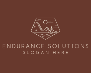 Mountain Camping Campsite logo design