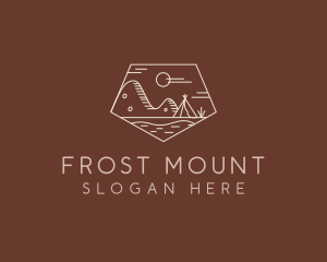 Mountain Camping Campsite logo design